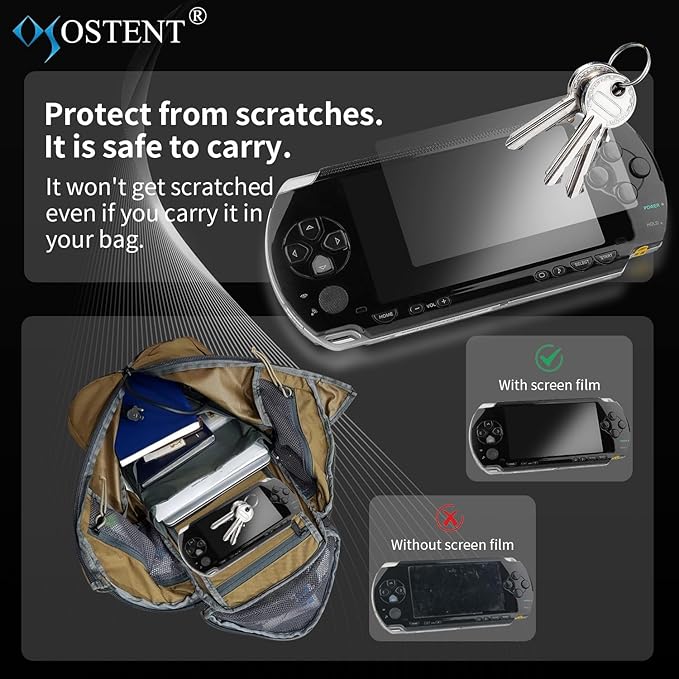 OSTENT 3 x Ultra Clear Screen Guard Film LCD Protector Skin for Sony PSP 1000/2000/3000