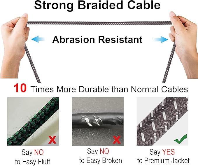 XLR Cables 10ft 6 Pack Braided Microphone Cables XLR Male to Female Patch Cords 10 Feet
