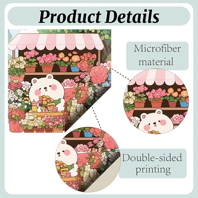 CREATCABIN 6 Packs Cute Bear Glasses Cleaning Cloth Microfiber Cloth Soft Multi-Color Cleaner Sunglasses Reusable Thicken Wipes Cloths for Eyeglasses Camera Cell Phone Lens Screens Glasses 6 x 6 Inch