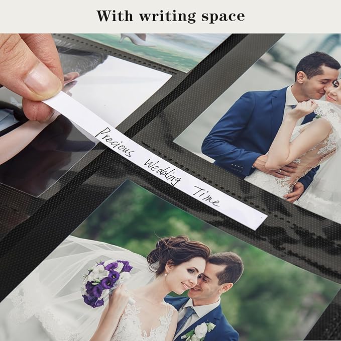 Mublalbum Photo Album 4x6 600 Photos Linen Cover Large Picture Book Holds Horizontal and Vertical Pockets for Wedding Family Anniversary and Baby (White)