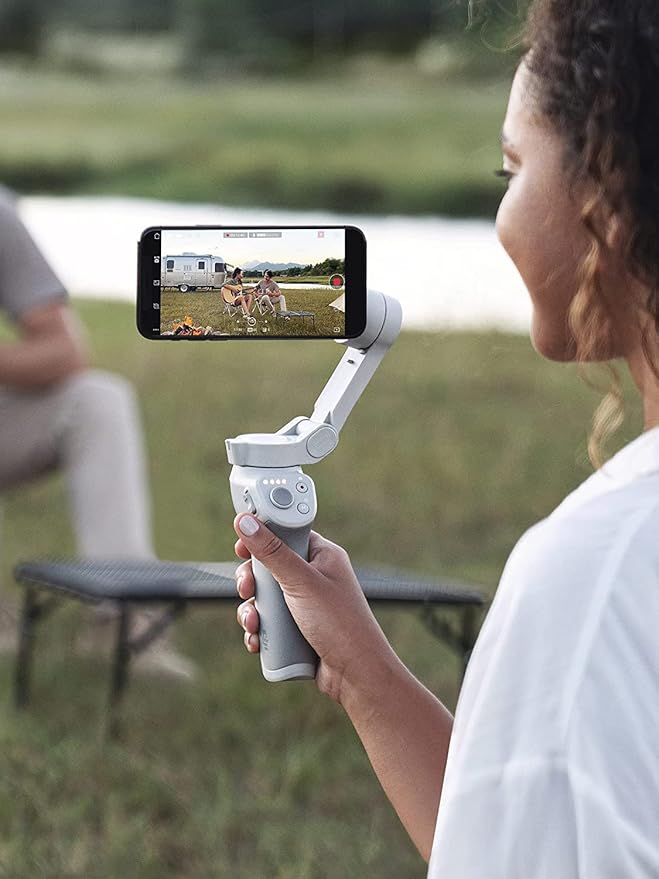 DJI OM 4 SE - 3-Axis Smartphone Gimbal Stabilizer with Tripod, Magnetic Design, Portable and Foldable, ActiveTrack 3.0, Story Mode, Vlogging Stabilizer, YouTube TikTok Video, for Android and iPhone