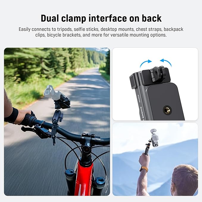 NEEWER Basics Magnetic Holder Compatible with DJI Osmo Pocket 3 Creator Combo Accessories, Expansion Adapter with 1/4" Screw Hole, Battery Grip Bracket Fill Light M21, AC024