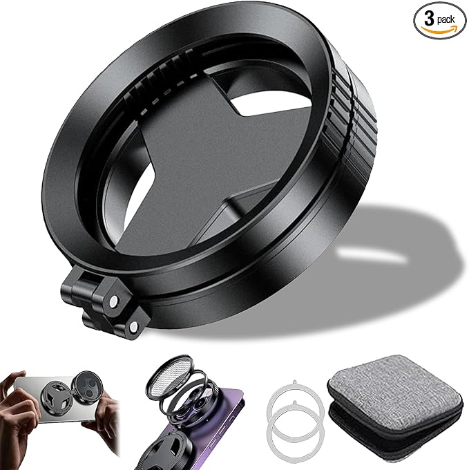 Anti-Glare Magnetic Phone Filter – Reduces Unwanted Reflections & Enhances Colors, 52mm Anti Glare Magnetic Phone Filter for Clear Photos, Quick Mount Foldable Polarizing Lens for iPhone (3)
