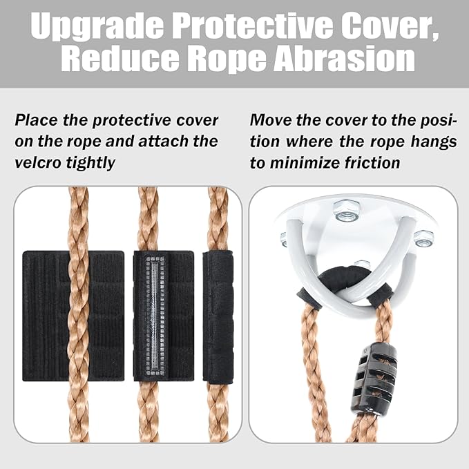Tree Swing, Adjustable Hammock Hangings Safer Nylon Rope,Tree Swing Hanging Strap Kit, Holds Up to 650 Lbs, 6 Feet, Pack of 2