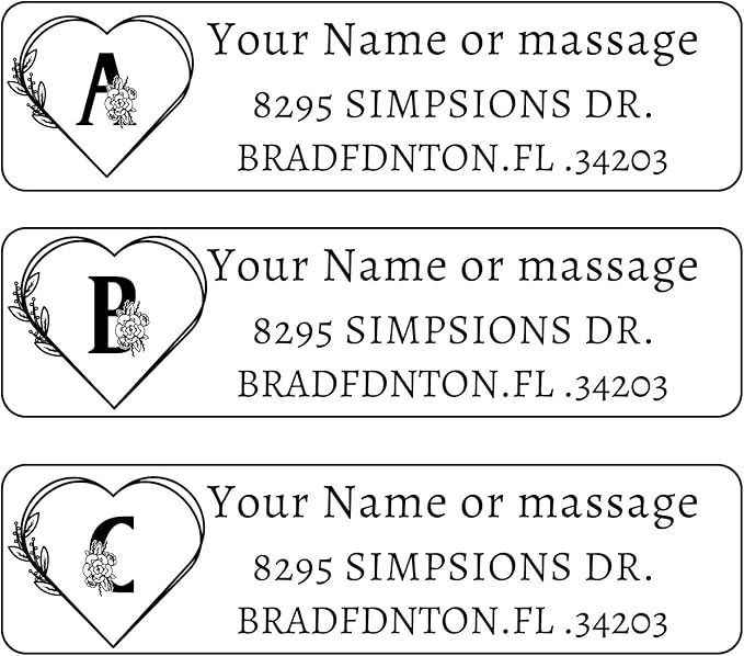 LINMAGCO Personalized Return Address Labels Clear 500 Pcs Mail Labels for Envelopes Weddings Self Adhesive Rectangle Elegant Name Stickers…