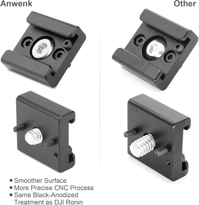 2 Pack Cold Shoe Mount Adapter Cold Shoe Bracket Standard Shoe Type with 1/4" Thread Hole for Camera DSLR Flash Led Light Monitor Video and More