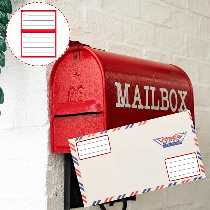 50 Sheets Address Labels, 3.5 x 4.5 Inch to/from Address Mailing Labels, Self-Adhesive Blank Handwriting to/from Address Tags Sticker for Mailing Boxes, Envelopes, Shipping Labels