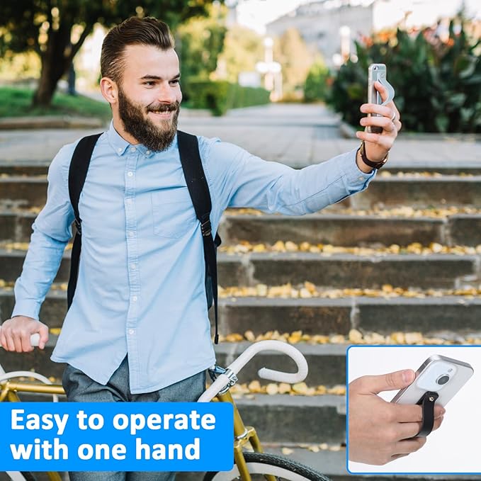 Giantree 6Pcs Phone Grip Strap, Phone Loop Finger Holder, Phones Holder for Hand Smartphones Accessories, Loops for Back of Phones Portable for Most Smartphones