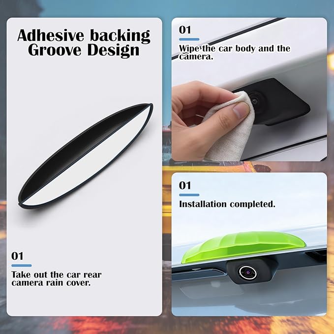 Easy Install Anti-Rain Cover for Reversing Cameras - Universal Silicone Shield, Safe Driving Support