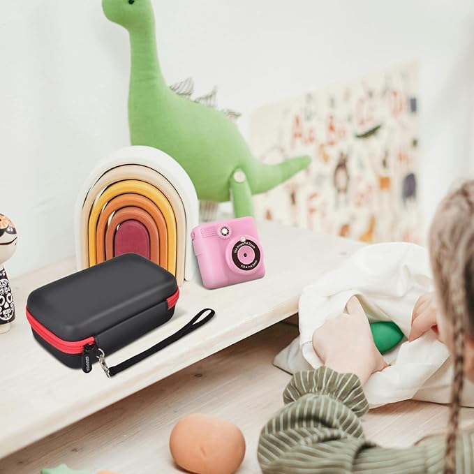 Grapsa Case Compatible with ESOXOFFORE for Dylanto for Anchioo for WEEFUN for GKTZ for Amzelas for Mafiti Instant Print Camera for Kids, Film Camera Storage Holder Organizer Bag (Box Only)- Black