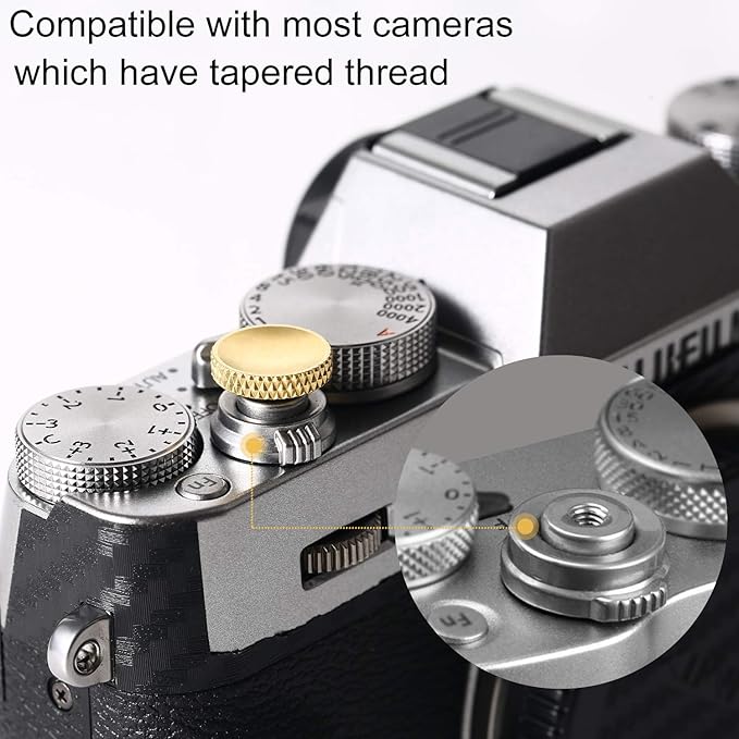 Camera Shutter Button(3 Pack Glod), Upscale and Delicate Soft Shutter Release Button