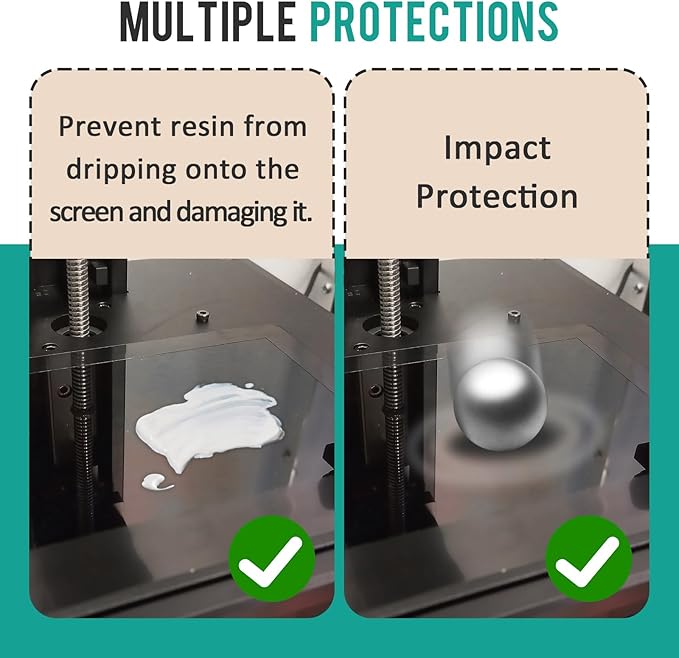 8Pcs Screen Protector for Photon Mono 4 - Screen Protective Film for Anycubic Photon Mono 4 Ultra, Anti Scratch Protective Film for 3D Printer Accessories Replacement