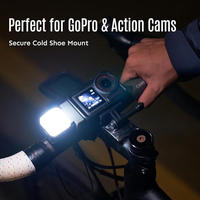Harlowe Atom 2 Universal Creator Kit - Mini Magnetic Camera Light 2W - Type-C Rechargeable Motion-Sensor Fill Light for Vlogging - Portable Lighting Kit with Diffuser, Indoor & Outdoor Use