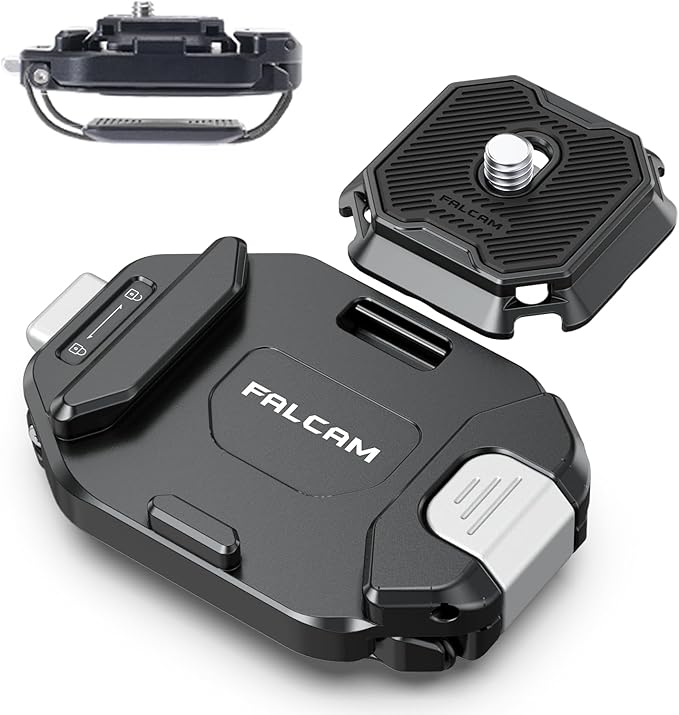 ULANZI F38 Camera Backpack Strap Clip Quick Release Kit for Backpack Straps V2, QR Plate Camera Tripod Mount