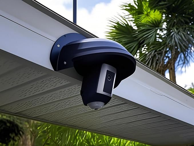Sun Rain Shade Cover Outdoor, CCTV Security Camera Top Shield Protective Roof for CCTV Surveillance Camera Hikvision/Nest/Ring/Arlo/Dome/Bullet/Bell (Hemisphere Black)