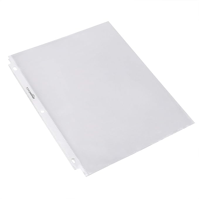 Amazon Basics Sheet Protector - Non-Glare, 1200-Pack, Clear