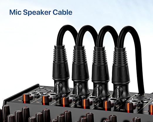 XLR Cables 3 Ft 4 Packs - Male to Female Microphone Cable with 3-Pin Balanced Shielded XLR Speaker Cables Mic Cable