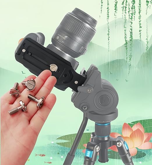 4 Pack Stainless Steel D-Ring 1/4-20 Tripod Screw Adapter, Camera Fixing Screws, Quick Release Mounting Screw Adapter for Camcorder Tripod