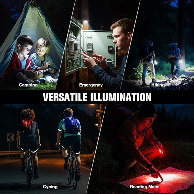 RECHOO Rechargeable Flashlights High Lumens 2Pack, Magnetic EDC Flashlight with Clip, 8 Modes Powerful Pocket LED Flashlight, Waterproof Portable Flat Flashlights for Home Camping Emergency