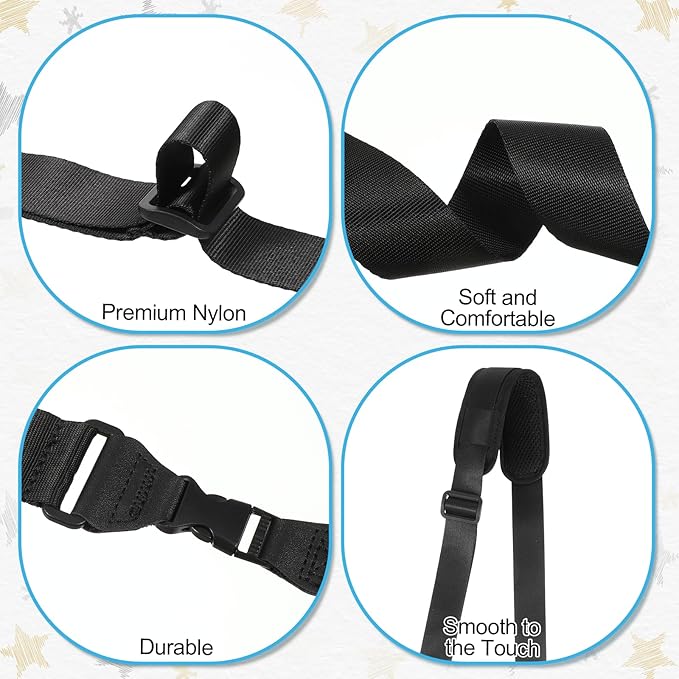 Binocular Strap Camera Shoulder Strap with Pad, 2 Sets of Quick Release Buckles, Shoulder Straps with Pad, Adjustable Between 39" to 63", Replacement Comfortable Neck Lanyard for Camera, Luggage Bag