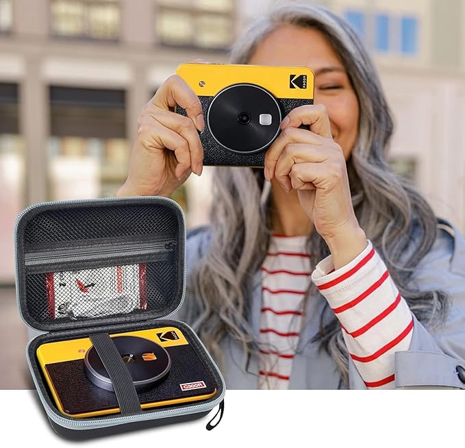 ANKHOH Print Camera Case for Kodak Mini Shot 3 Retro 4PASS Wireless Instant Camera & Photo Printer, Picture Printer Carrying Storage Bag Holder Fits for Kodak Mini 3 Retro (Box Only)