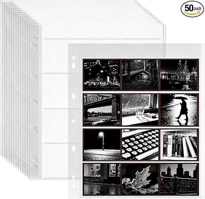 120 Film Negative Sleeves 50Pcs Film Storage Binder for Negatives Archival Film Holder Help You Collect and Organize Films.