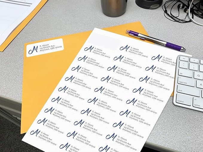 Easy Peeling Printable Address Shipping Labels, 1" x2 5/8" | Customizable Sticker | White | 300 Blank Mailing and Shipping Labels | Inkjet and Laser Printer Guaranteed | Blank Labels