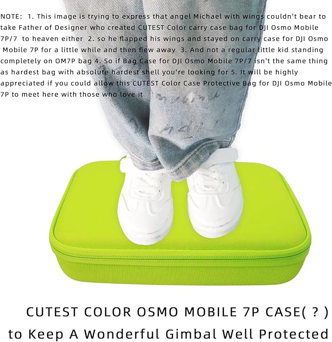 Father&I Gimbal Osmo Mobile 7P/7 Case, Portable PU Shoulder Bag for DJI Osmo 7 Pro/7 Gimbal Stabilizer Travel Case with Accessories for DJI Osmo Mobile 7/7P, Spring Green