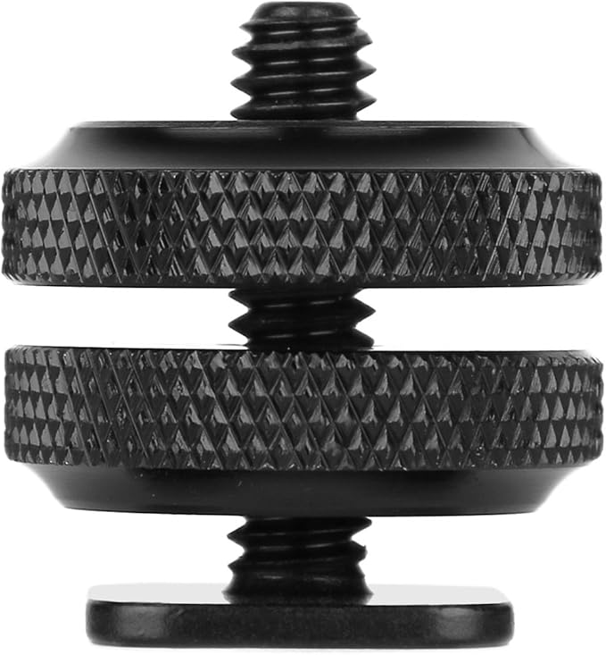 Chromlives Cold Shoe Mount Hot Shoe Mount Adapter 1/4'' Hot Shoe Flash Shoe Mount for DSLR Camera Flash Shoe Mount, Combo 4 Pack