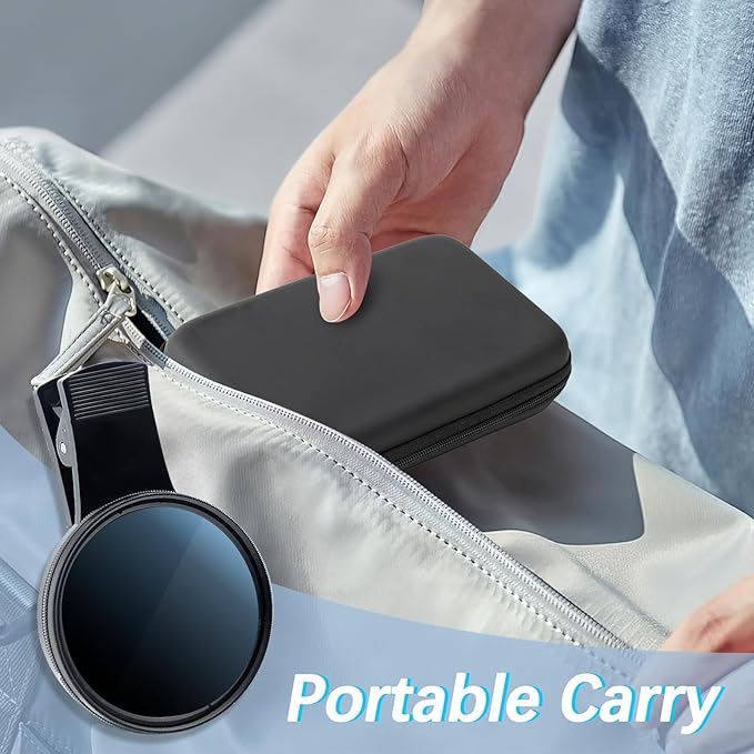 67MM CPL Filter for All Smartphones, Clip On Phone Filter Kit with Lens Cover and Protect Box, Universal Phone Clip Polarized Lens Compatible with iPhone 16 Pro Max 15 14 13