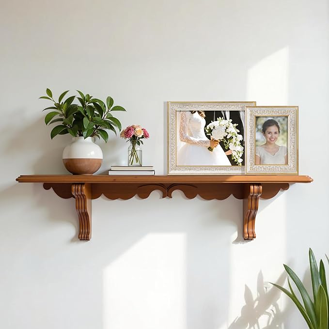 VIOLABBEY 5x7 Picture Frame White, Vintage Photo Frames Ornate without Mat for Tabletop or Wall Hanging