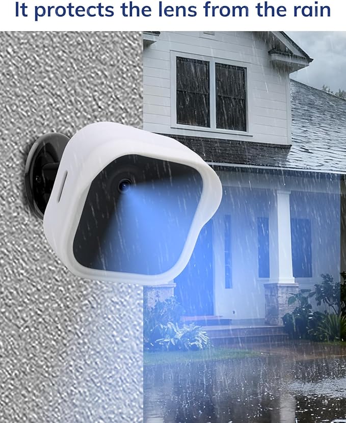 Silicone Case Cover for Blink Outdoor 4/Blink Outdoor 2K+, Weatherproof Silicone Cover Skin Provides Full Camera Protection, for All-New Blink Outdoor 4/Blink Outdoor 2K+ Home Security Camera (White)