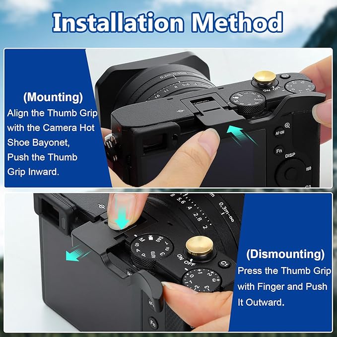 Haoge Thumb Hand Grip for Sony RX1R III Camera Accessories Metal Hot Shoe rx1r iii m3 Thumb Up Rest Hand Grip THB-RX1RIII-B Black