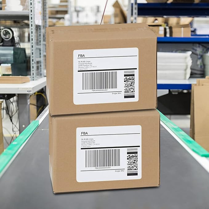 LabelMore 3 1/3 x 4 Labels - 6 Up Self Adhesive Shipping Labels - FBA Labels - Stickers for Laser & Inkjet Printers - 1000 Sheet/ 6000 Labels
