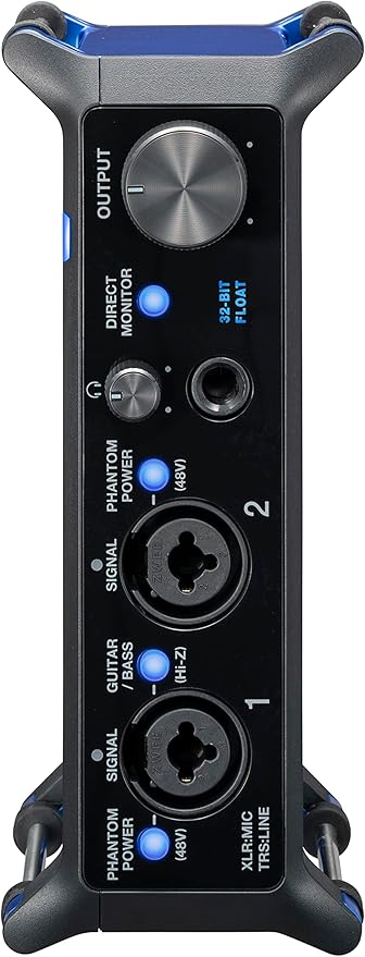 Zoom UAC-232 Audio Converter with 32-Bit Float, Audio Interface,2 XLR/TRS Combo Inputs, Headphone Outputs, 192 kHz Sample Rate, For Music & Streaming