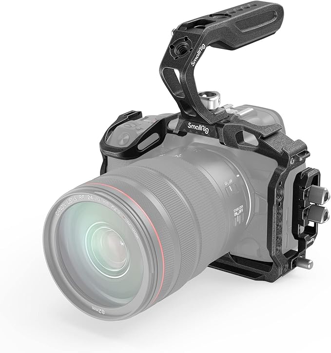 SmallRig R5 R5 C R6 Cage Kit for Canon R5 R5 C R6 Mirrorless Camera with Top Handle and Dedicated Cable Clamp, Aluminum Alloy Cage for Canon R5 R6 R5 C Camera 3234