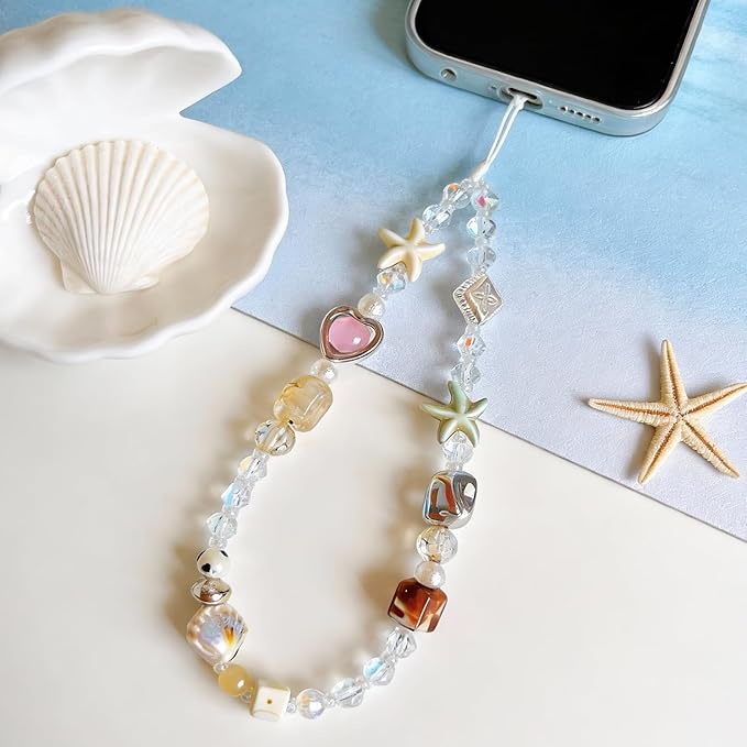 Beaded Camera Wrist Strap Cute Digital Camera Charm Lanyard Phone Charms Strap Beaded Camera Chain for Phone Bag Keychain