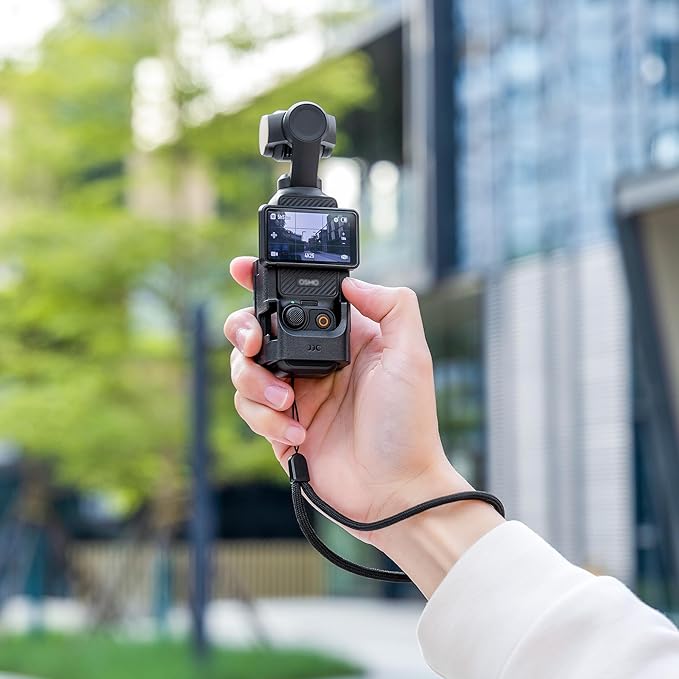 Lightweight Osmo Pocket 3 Expansion Adapter,Pocket 3 Protective Cage with Cold Shoe & Foldable Action Mount,Camera Extension Frame Bracket for Xtra Muse DJI Pocket3 Attach to Sport Camera Accessories