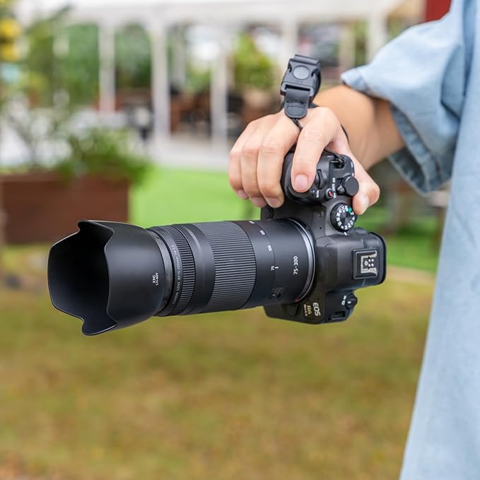 Reversible Flower ET-60 Lens Hood Shade Protector for Canon EF 75-300mm f/4-5.6 II III USM & RF 75-300mm f/4-5.6 & EF 90-300mm f/4.5-5.6 USM & EF-S 55-250mm F/4-5.6 is II On Rebel T8i T7i T7