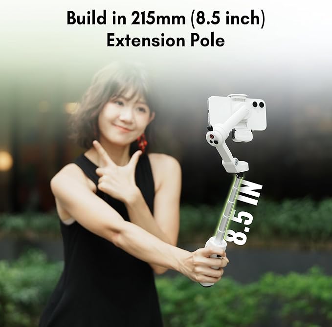 ZHIYUN Smooth Q5 Ultra Combo [Official] Gimbal Stabilizer for iPhone, Portable Foldable Phone Gimbal with Detachable Voice Remote Control, AI Tracker, Built-in Extension Rod, Fill Light, for Vlog