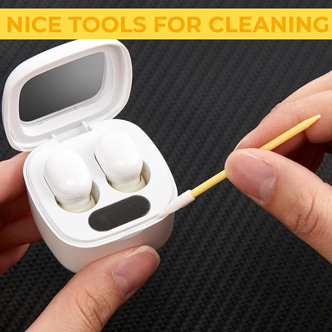Chinco 200 Pieces Cleaning Swab Sticks Sponge Foam Tip Swabs for Inkjet Printer, Print Head, Camera, Optical Lens, Optical Equipment (Yellow)