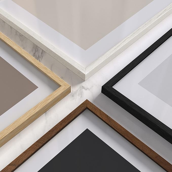 Haus and Hues 5x7 Natural Oak Wood Photo Frame Set of 15 - Mini Picture Frames Bulk Gallery Set - Premium Bulk Picture Frames 5x7 for Stylish Photo Gallery Wall Frame Set - Ideal for Home & Office