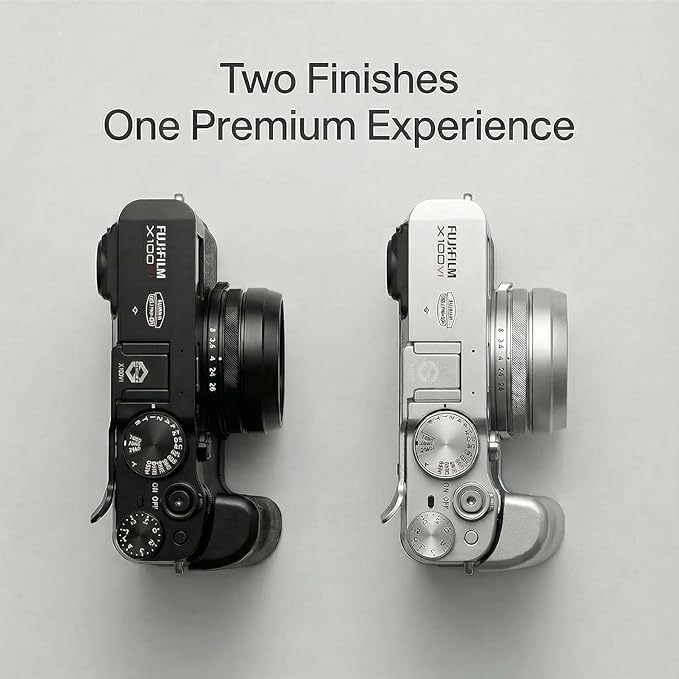 Metal Thumbs Up Grip for Fujifilm X100VI / X100V – Hot Shoe Thumb Rest Hand Grip, CNC Aluminum, Anti-Vibration, Improved One-Hand Control & Shooting Stability