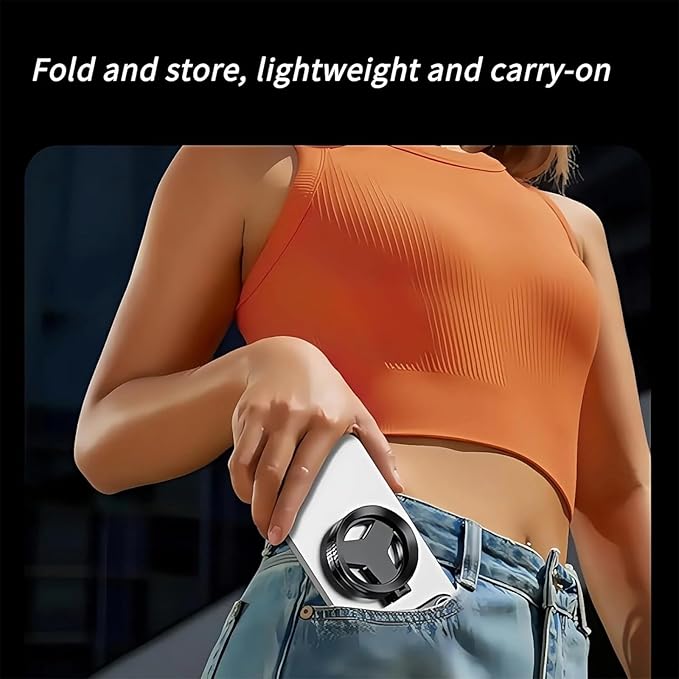 Anti-Glare Magnetic Phone Filter – Reduces Unwanted Reflections, Magnetic Phone Polarizer Cpl, Rotatable Expandable 52mm Circular Polarizer Polarizing Filter, Foldable Phone Filter Lens (2pcs)