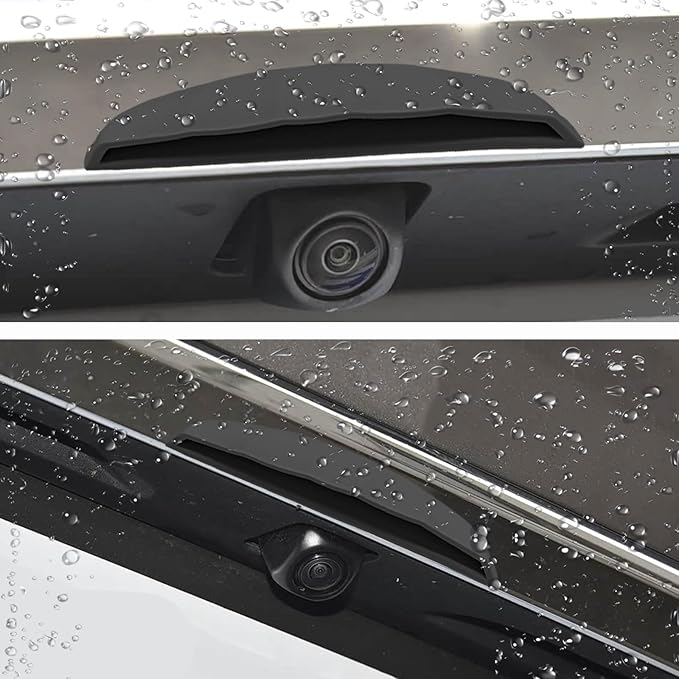 Car Reversing Camera rain Cover, Car Backup Camera Protective Sticker, Silicone rain Sticker Wider Design for Blocking Rainwater Cars Accessories Rain Cover(Black)