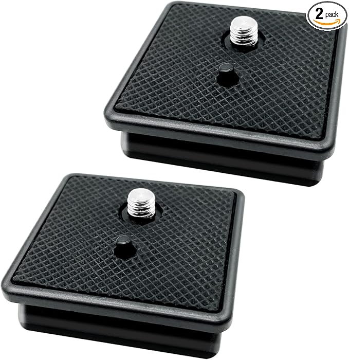 2 Pack 41mm Tripod Quick Release Plate Camera Mounting Adapter, QR Plate Camera Tripod Ball Head Parts Replacement Compatible with Sunpak Kalimar Zomei Tripod Mount 1 5/8’’