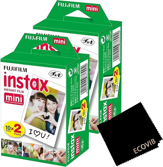Fujifilm Mini Instant Film, 2 x 10 Shoots, 40 Exposures (2 Boxes)