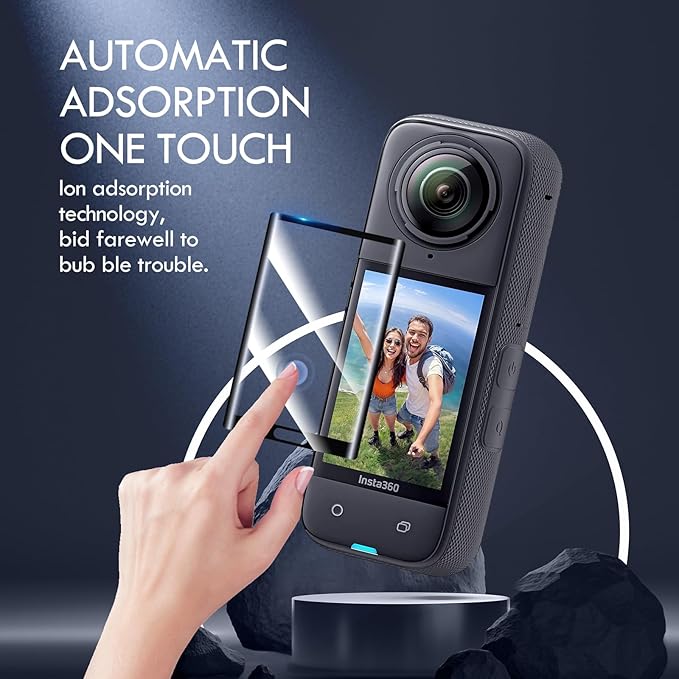 2 Pack Screen Protector Film for Insta360 X5/Insta360 X4,Tempered Glass LCD Display Film for Insta 360 X5/insta 360 X4 Accessories,Curved Edges for Seamless Fit,Ultra HD,9H Hardness,Scratch Resistant