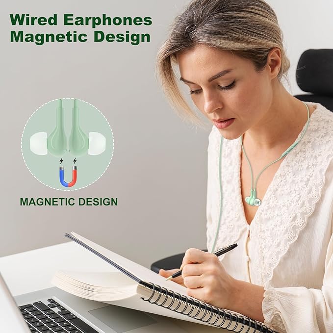 USB C Headphones for iPhone 17 16 15 Pro Max, Wired Earbuds with Mic, Volume Control, Noise Cancelling, Compatible with iPhone 15/16/ 17 Air/iPad Pro/Samsung Galaxy S25/ S24/ S23 Ultra