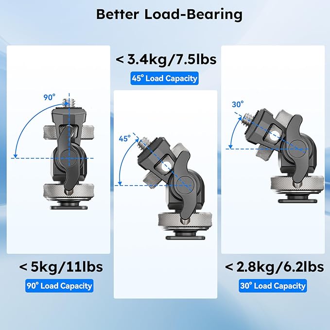 Sirui Camera Monitor Mount with Cold Shoe Base, 360°Swivel and 180°Tilt Adjustable Field Monitor Holder for 5" and 7" Monitor, Adjustable Tension, AM-MT01